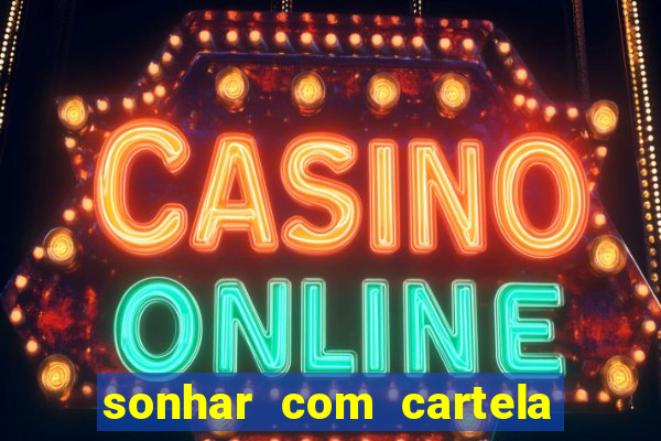 sonhar com cartela de bingo